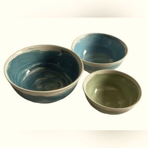 Pepper + Vetiver Set of 3 Nesting Bowls - NEW IN BOX
